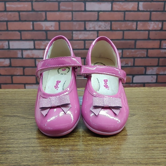 Dogi® Girls Raspberry Pink Patent Leather Flats - Picture 5 of 7